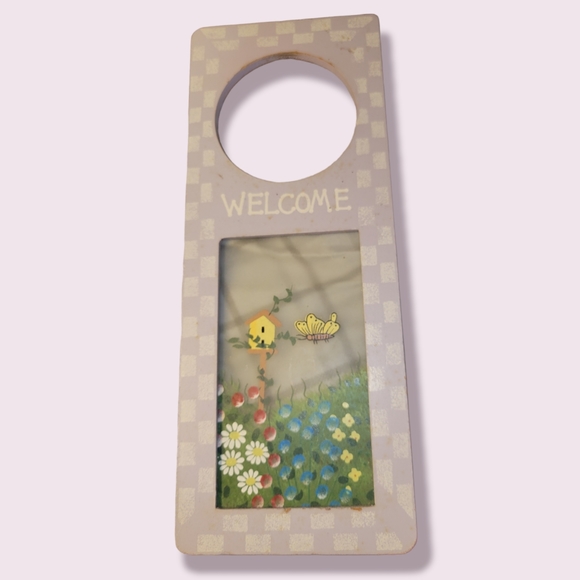 Mystic Industries Other - Stained Glass Door Handle Welcome Sign